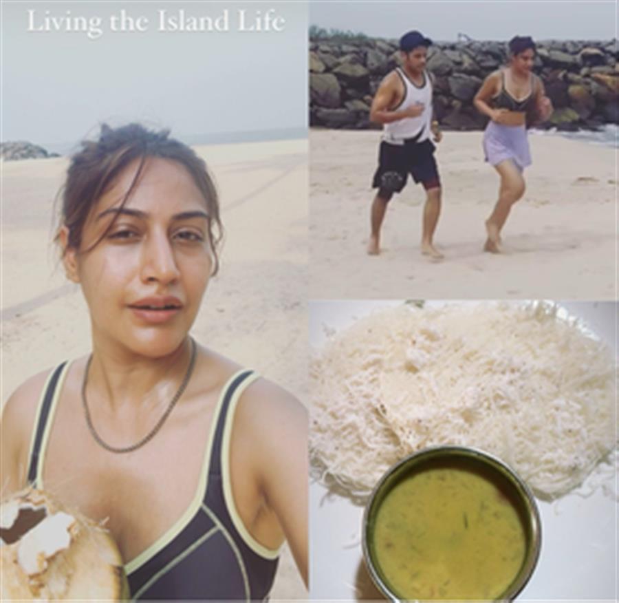 Surbhi Chandna 'living the island life' with hubby; enjoys 'string hoppers, green peas mappas'